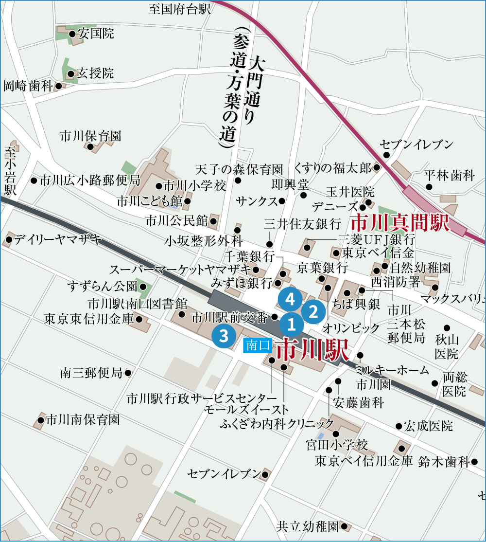 「市川」駅周辺地図