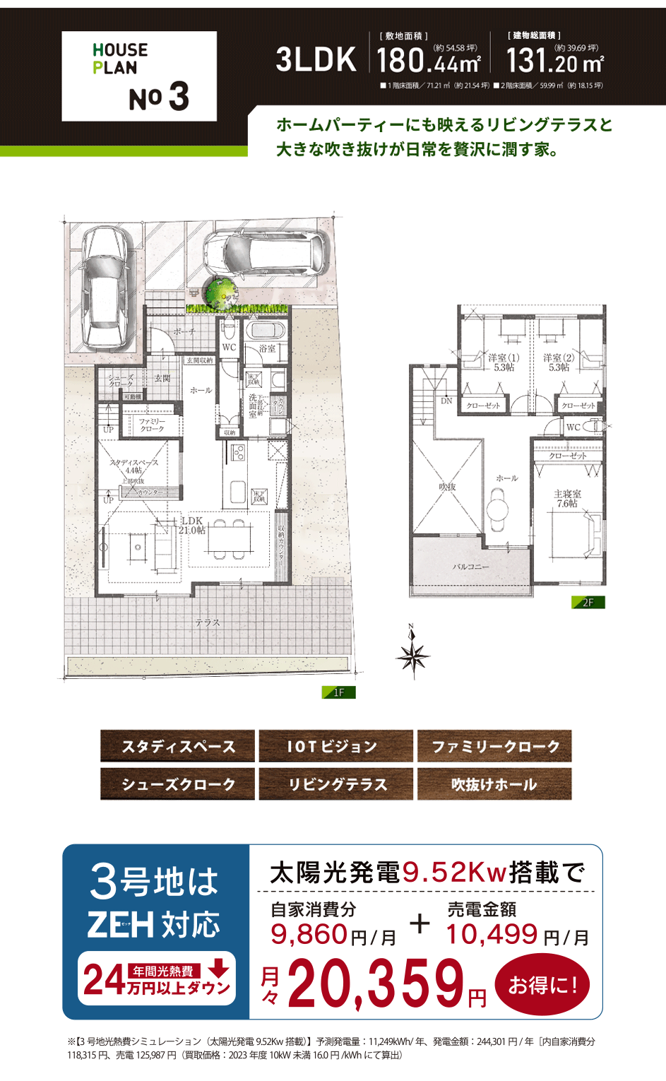 HOUSE PLAN No.3　区画図
